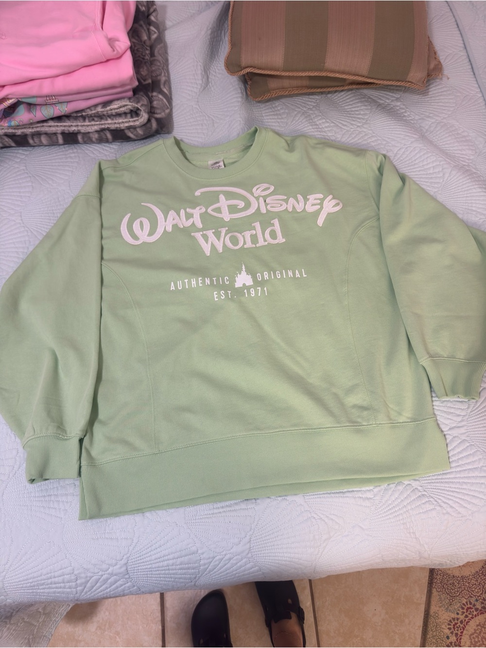 Mint Disney Logo Crewneck